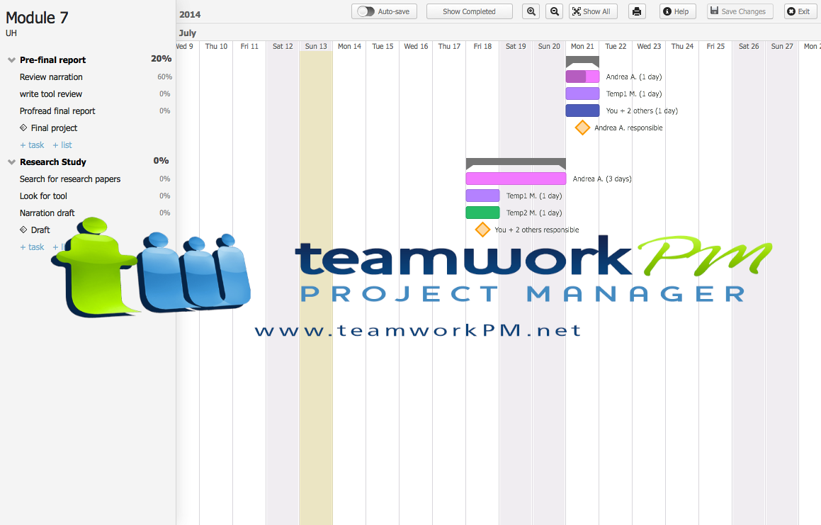 Teamwork Gantt Chart